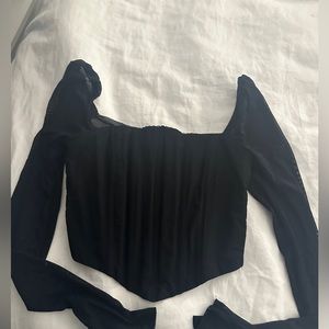 Black Princess Polly corset top